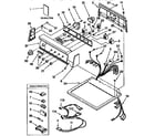Kenmore 11097593430 top and console diagram