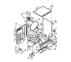 Kenmore 11098575810 dryer cabinet and motor diagram