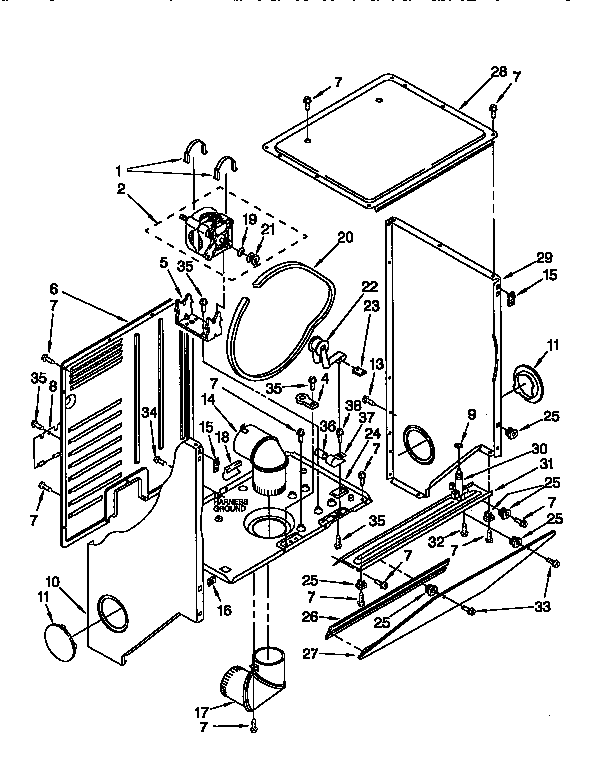 Dryer cabinet and motor