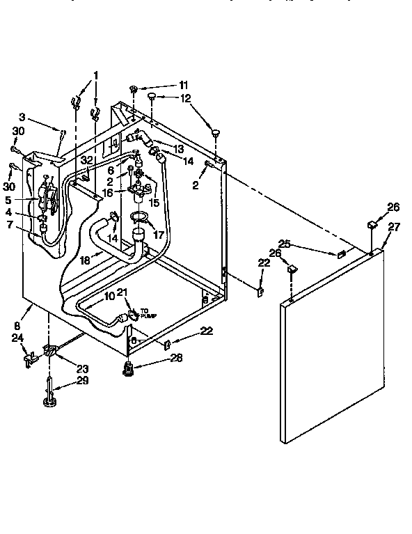 Washer cabinet