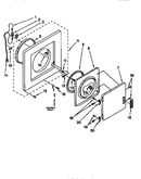 Dryer front panel and door