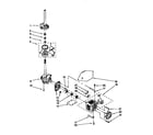Kenmore 11092588410 brake,clutch,gearcase,motor&pump diagram