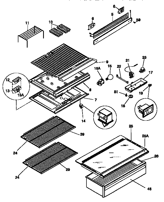 SEPARATOR AND SHELVES