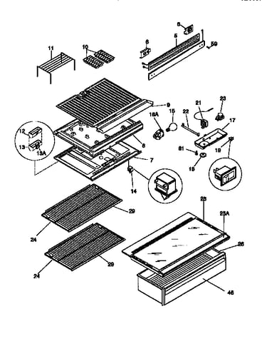 Separator and shelves