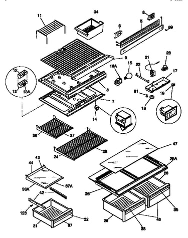 Separator and shelves
