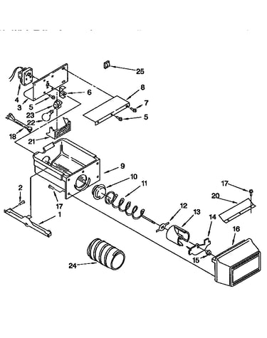 Motor and ice container