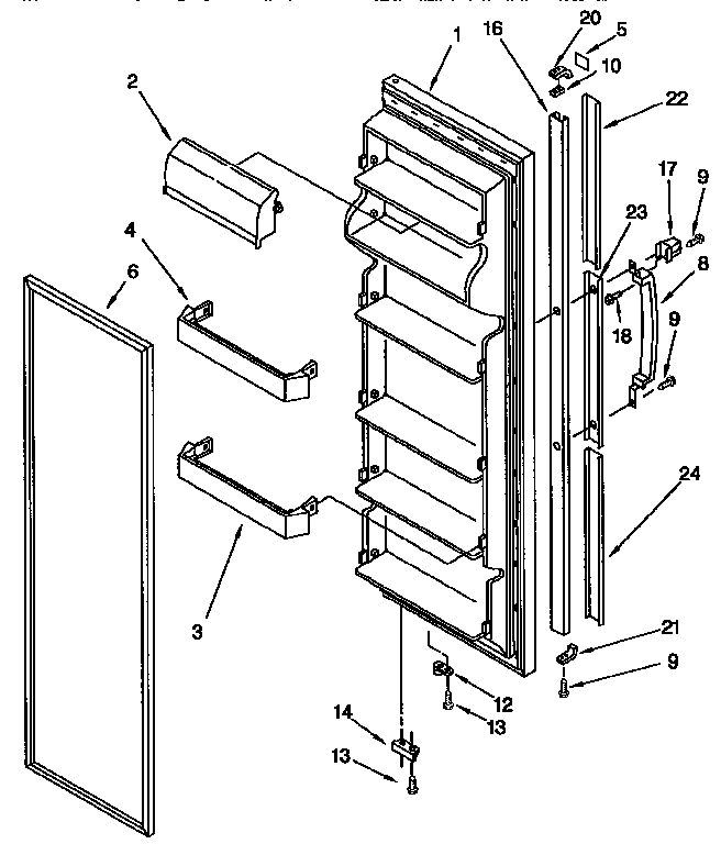 Refrigerator door