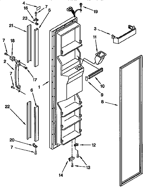 Freezer door