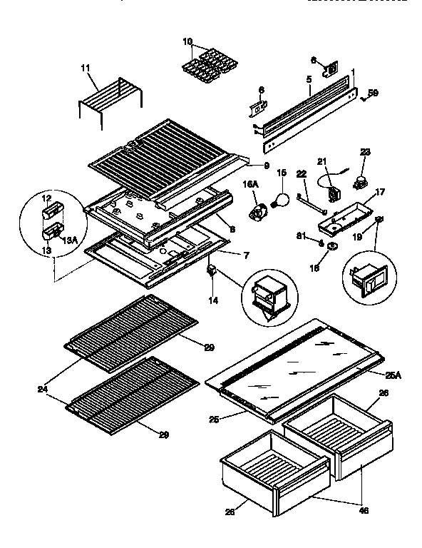 SEPARATOR AND SHELVES