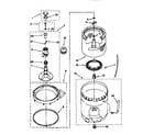 Kenmore 11092578210 agitator, basket & tub diagram