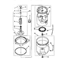 Kenmore 11091587410 agitator, basket & tub diagram