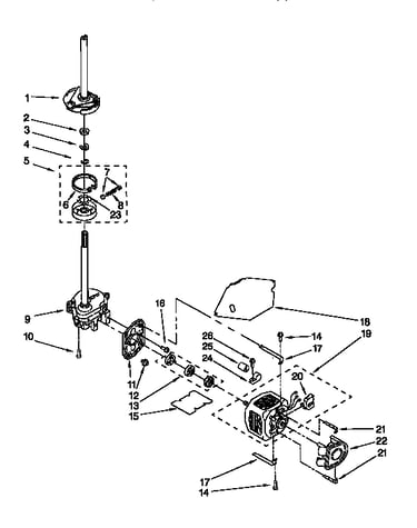 Brake,clutch,gearcase,motor&pump