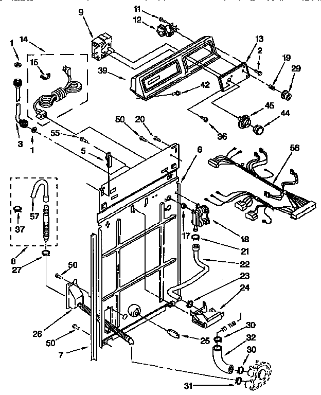 Control and rear panel