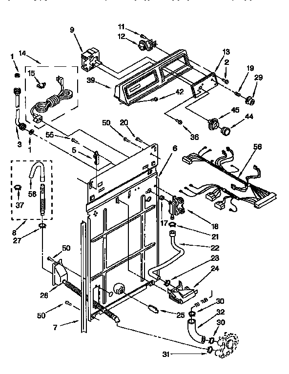 Control and rear panel