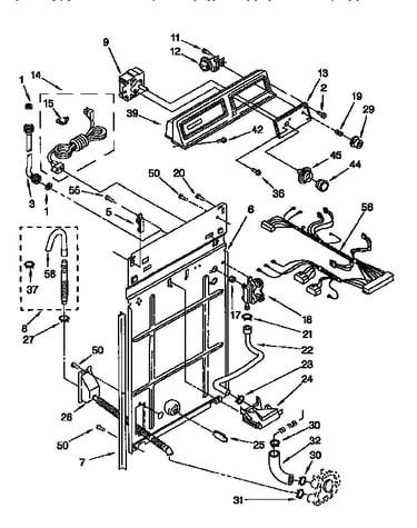 Control and rear panel