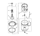 Kenmore 11092561110 agitator, basket & tub diagram