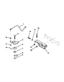 Sector gear/axle support