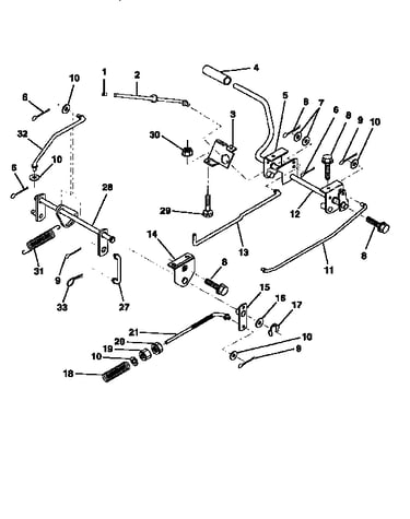 Brake/rear mower lift assembly