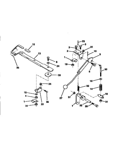 Mower lift lever
