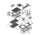 Kenmore 2539658010 shelves and accessories diagram