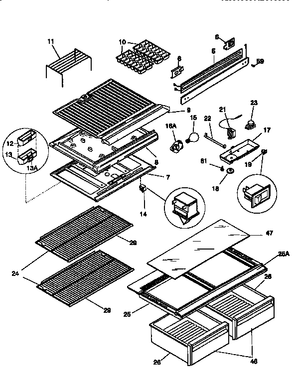 Shelves and accessories
