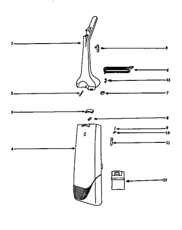 Handle and bag housing