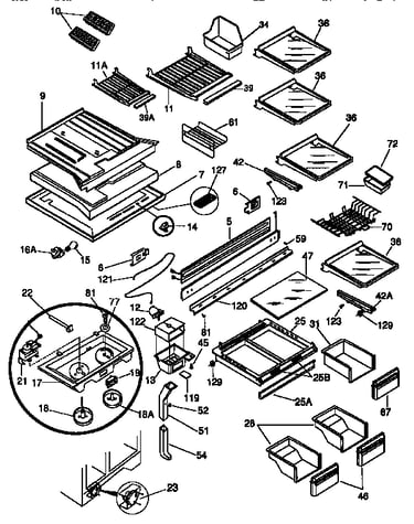 Refrigerator cabinet parts