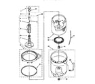 Kenmore 11092572810 agitator, basket & tub diagram