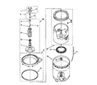 Kenmore 11092529110 agitator, basket & tub diagram