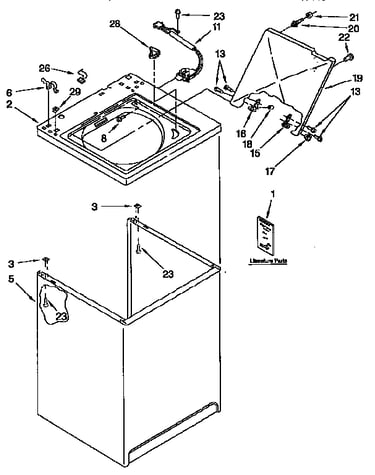 Top and cabinet