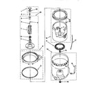 Kenmore 11091554210 agitator, basket & tub diagram