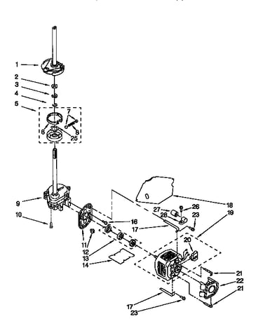 Brake,clutch,gearcase,motor&pump