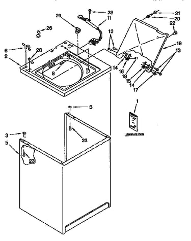 Top and cabinet