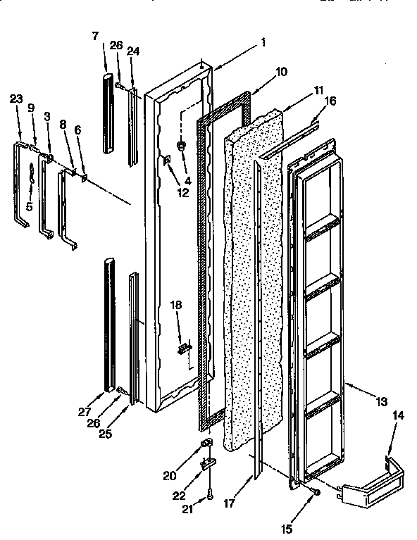 Freezer door