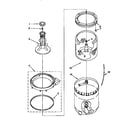 Kenmore 11091520110 agitator, basket & tub diagram