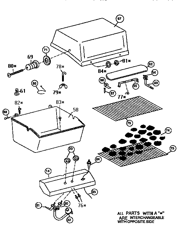 Grill & burner section