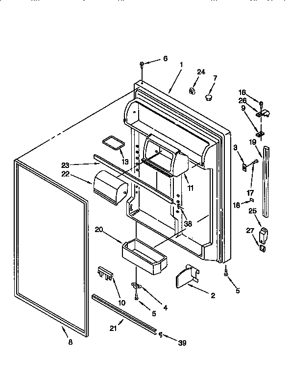 Refrigerator door