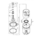 Kenmore 11092595410 agitator, basket & tub diagram