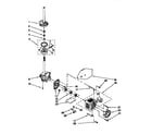 Kenmore 11092595410 brake,clutch,gearcase,motor&pump diagram