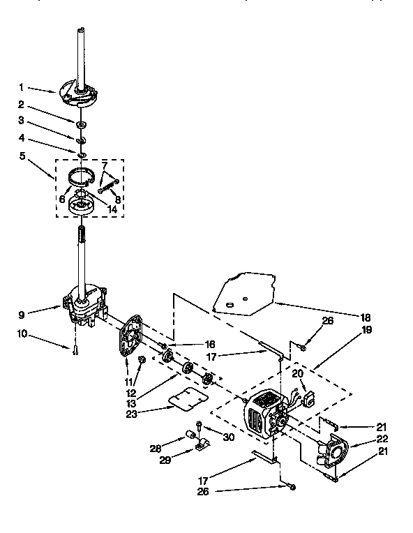 Brake,clutch,gearcase,motor&pump