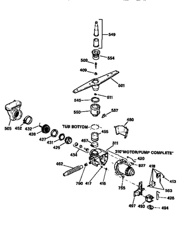 Motor pump mechanism