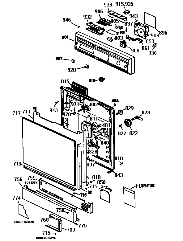 ESCUTCHEON AND DOOR