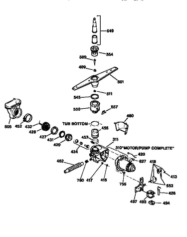 Motor pump mechanism