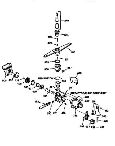 Motor pump mechanism
