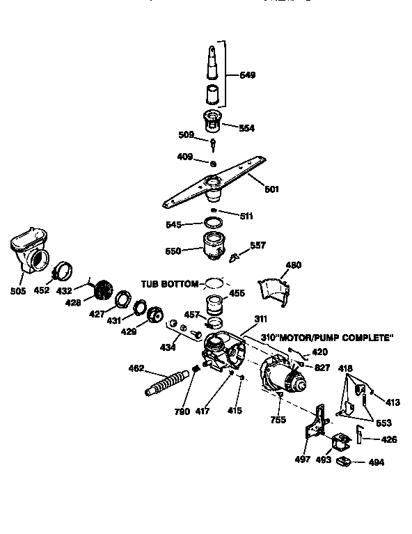 Motor pump mechanism