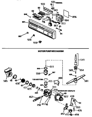 Escutcheon assy/motor pump mech