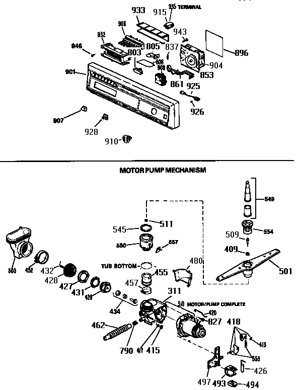 Escutcheon assy/motor pump mechan