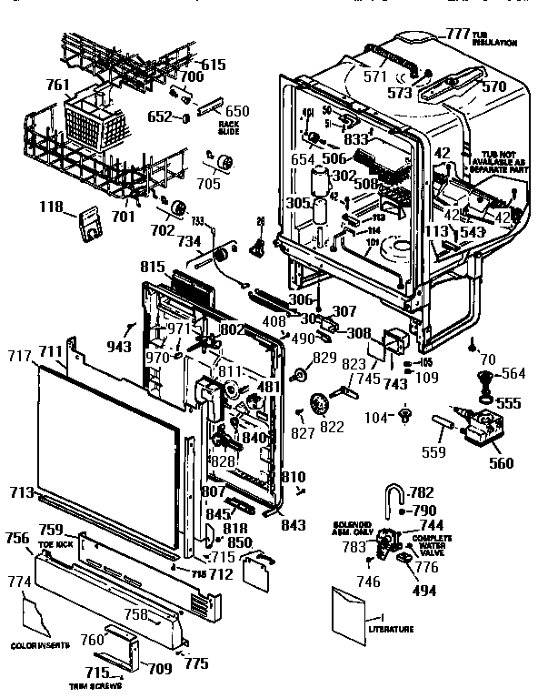 Cabinet and door