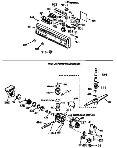Escutcheon assy/motor pump mechanism