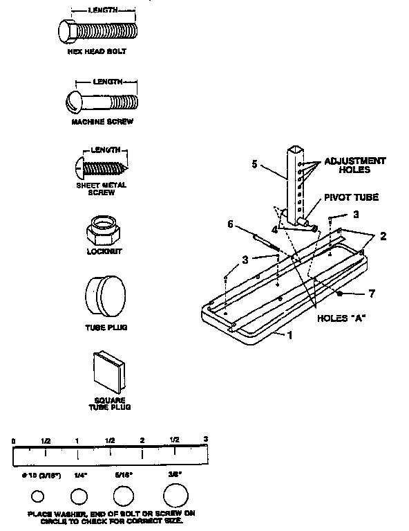 INCLINE ADJUSTMENT AND HARDWARE